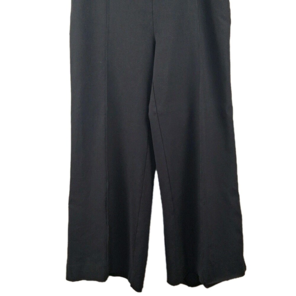 Reformation Wide Leg Ankle Pants Size 10 Black Tailored Minimalist USA Made - Picture 3 of 14